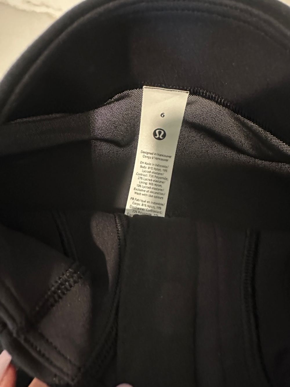 NWT Lululemon Define Mesh-Back Onesie Nulu Size 6 color black - Picture 3 of 13
